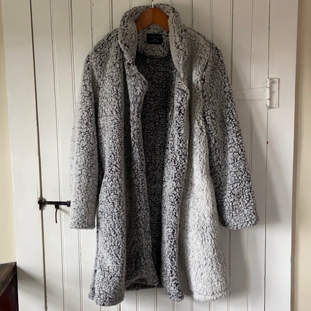 NWOT Love Tree Sherpa Jacket Coat